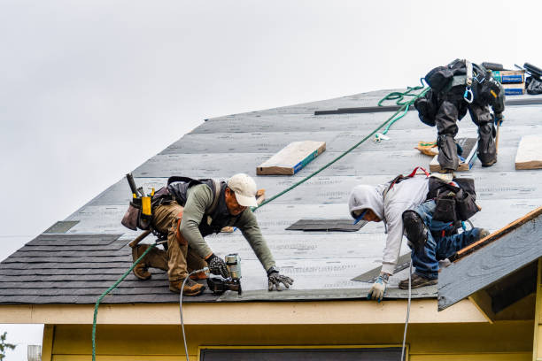 Professional Gutter Installation technician working in Elkhart, IN